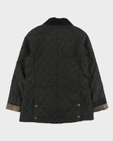Vintage Barbour Women's Beadnell Original Tartan Diamond Quilted Waxed Jacket - S
