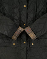 Vintage Barbour Women's Beadnell Original Tartan Diamond Quilted Waxed Jacket - S