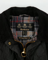Vintage Barbour Women's Beadnell Original Tartan Diamond Quilted Waxed Jacket - S