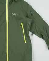 Arc'teryx Olive Khaki Sentinel Women's Recco ePE Gore-Tex Shell Mountain Ski Jacket - S
