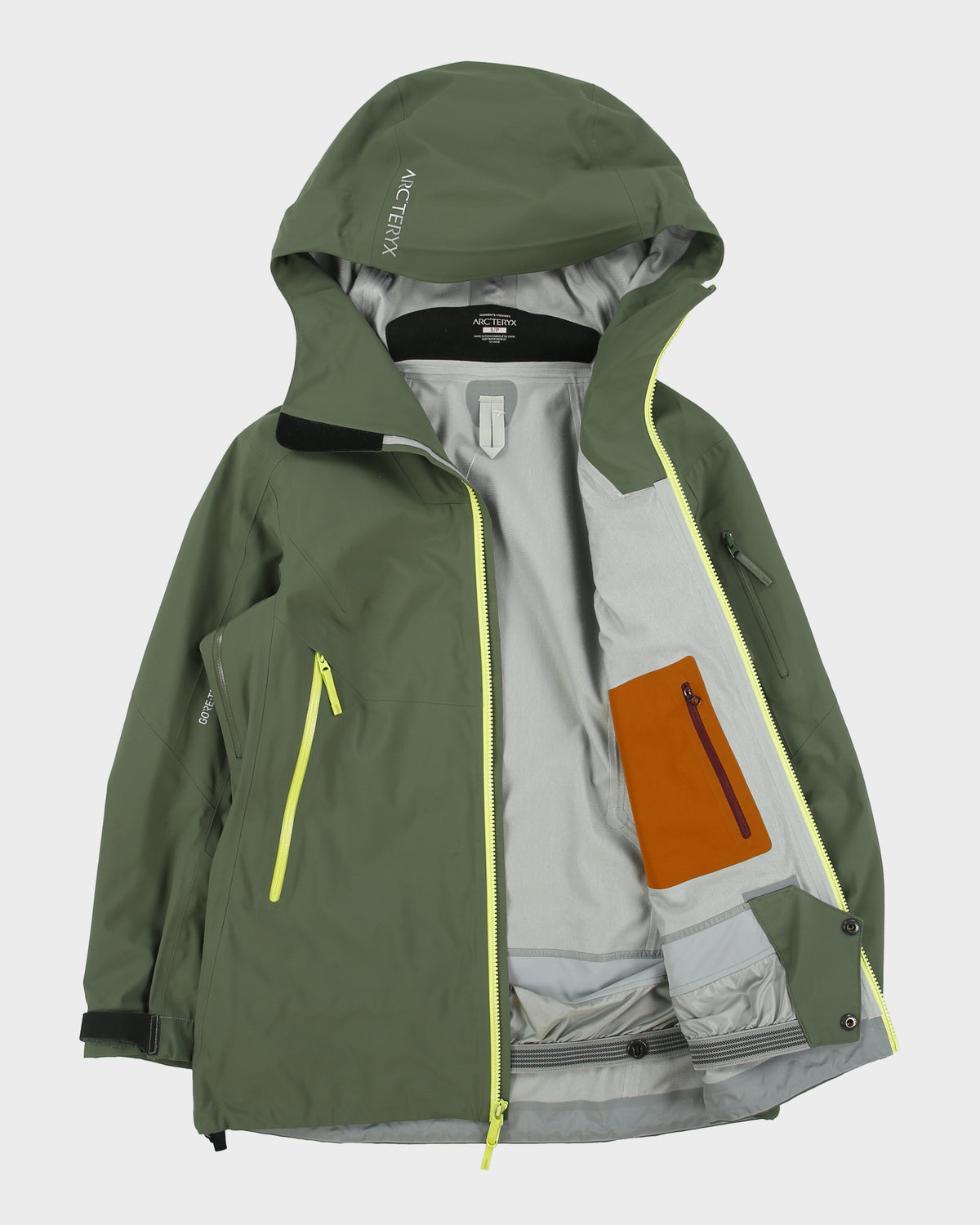 Arc'teryx Olive Khaki Sentinel Women's Recco ePE Gore-Tex Shell Mountain Ski Jacket - S