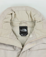 Vintage Y2K 00s The North Face Women's Ivory Plaid 600 Goose Down Hyvent Belted Ski Puffer Jacket - XS