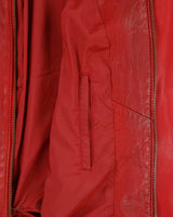 Vintage Y2K 00s Danier Women's Rouge Italian Calfskin Leather Cafe Racer Moto Jacket - M