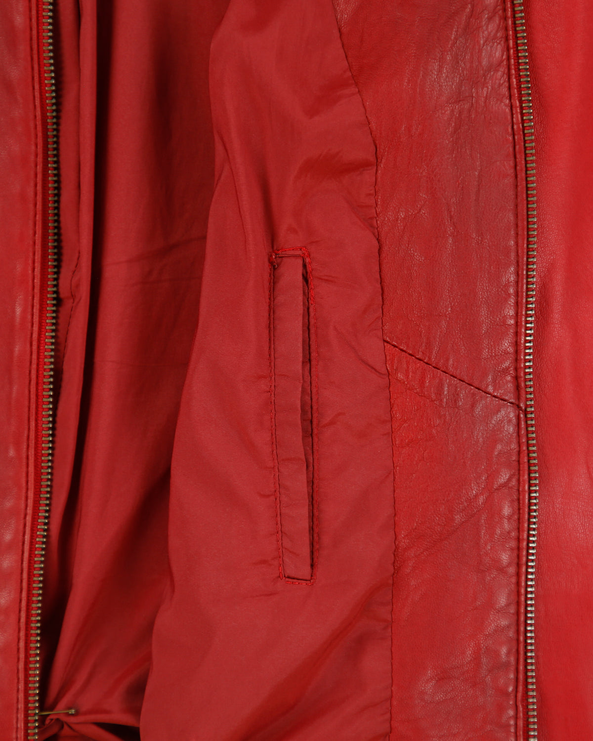 Vintage Y2K 00s Danier Women's Rouge Italian Calfskin Leather Cafe Racer Moto Jacket - M
