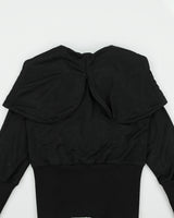 Vintage Y2K 00s Adidas Originals Women's Glitter 3-Stripe Ribbed Split Hood Track Jacket - M