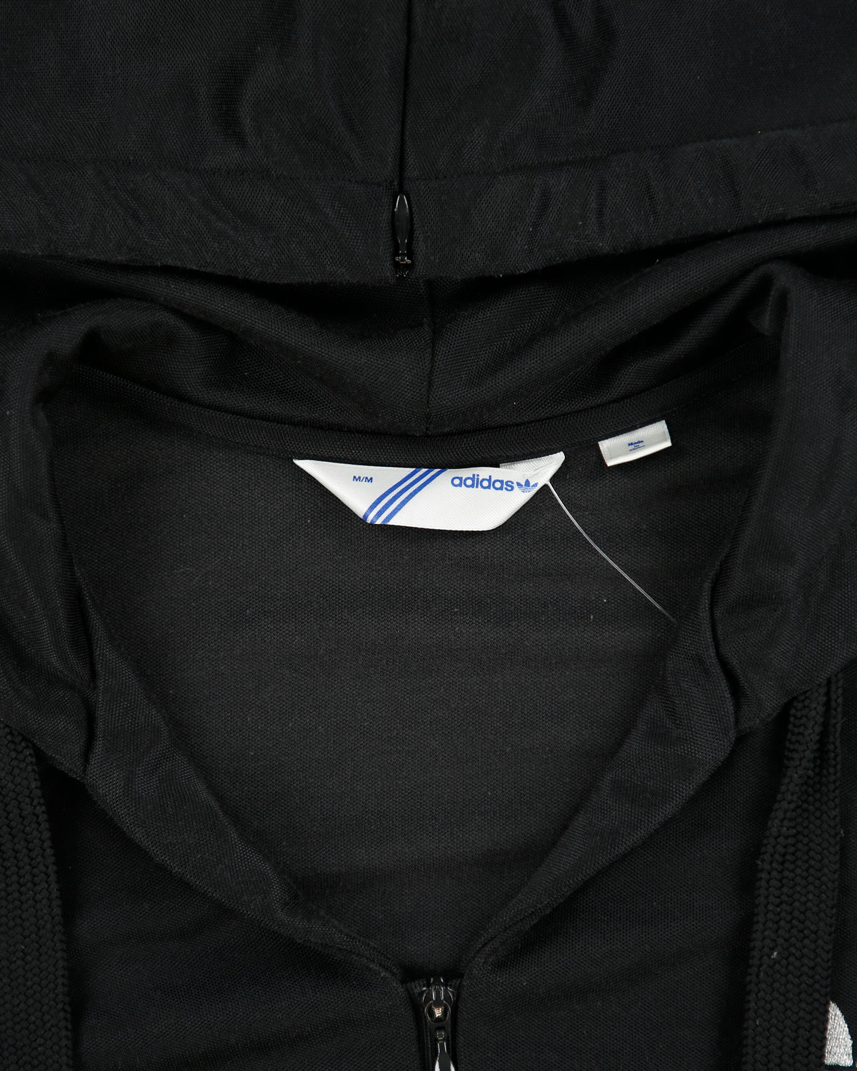 Vintage Y2K 00s Adidas Originals Women's Glitter 3-Stripe Ribbed Split Hood Track Jacket - M