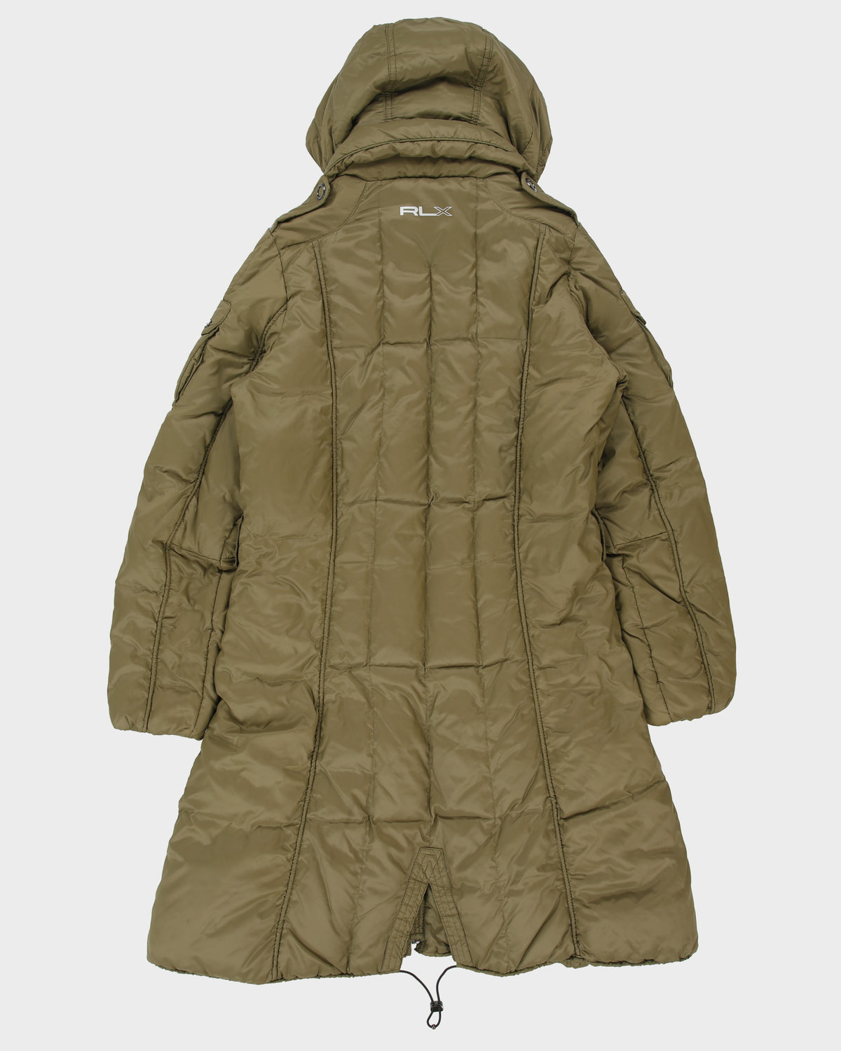 Vintage RLX Ralph Lauren Khaki Women's Goose Down Parka - L