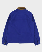 Eddie Bauer Cobalt Women's Tartan Lined Corduroy Canvas Barn Jacket - S
