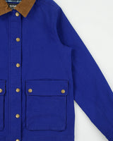 Eddie Bauer Cobalt Women's Tartan Lined Corduroy Canvas Barn Jacket - S