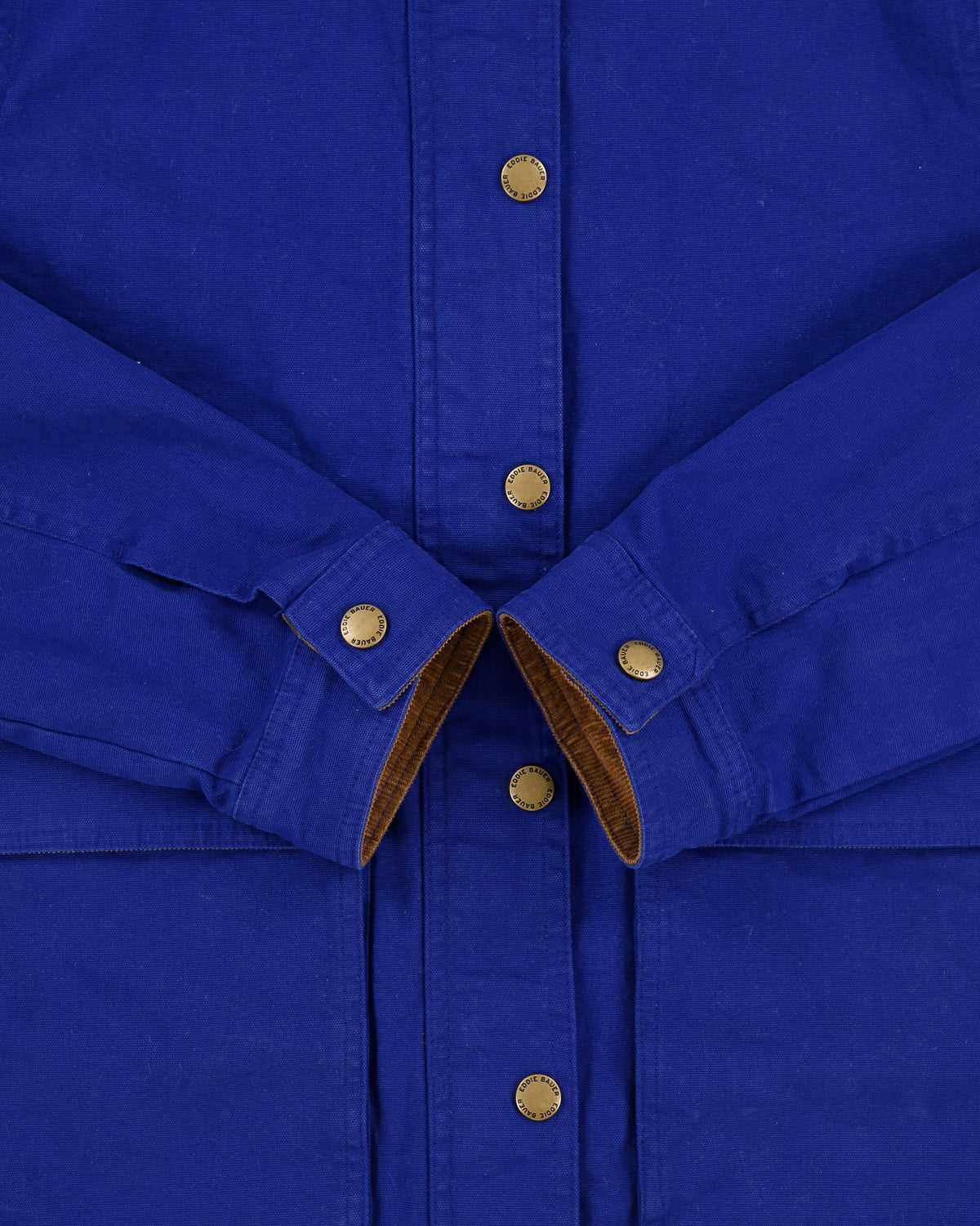 Eddie Bauer Cobalt Women's Tartan Lined Corduroy Canvas Barn Jacket - S