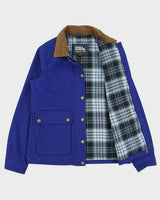 Eddie Bauer Cobalt Women's Tartan Lined Corduroy Canvas Barn Jacket - S