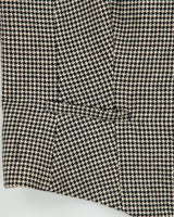 Vintage Lauren Ralph Lauren LRL Women's Houndstooth Silk Wool Pleated Waistcoat - L