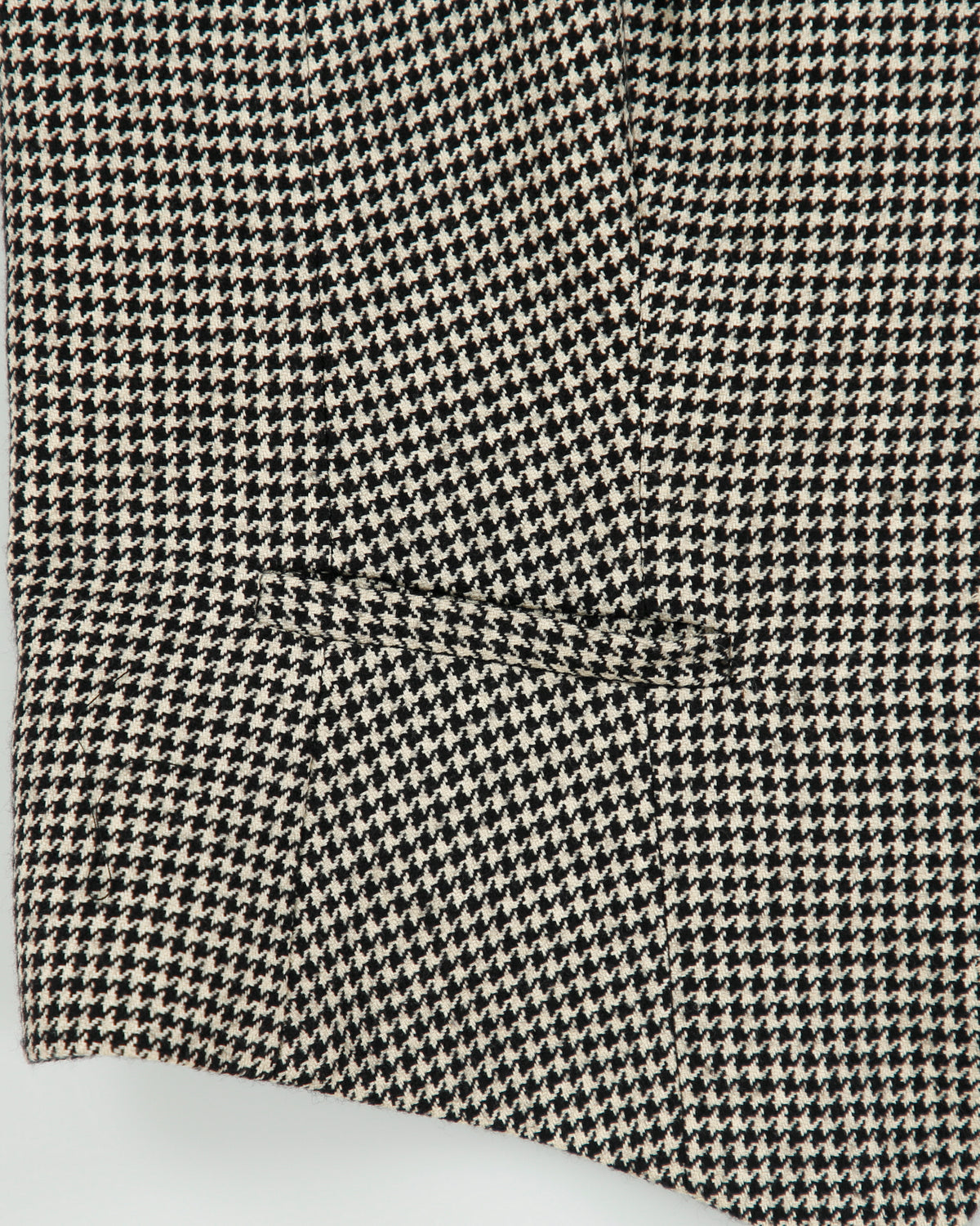 Vintage Lauren Ralph Lauren LRL Women's Houndstooth Silk Wool Pleated Waistcoat - L
