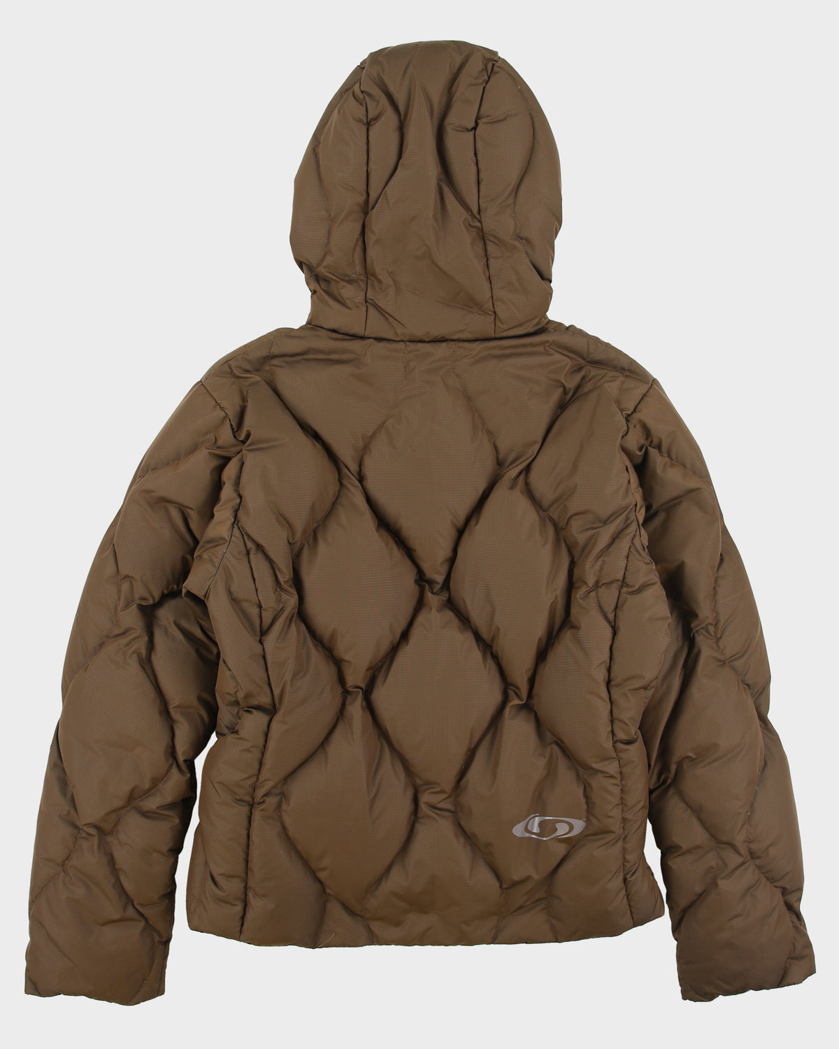 Vintage Y2K 00s Salomon Women's Quilted Goose Down Faux Fur Mountain Puffer Jacket - M