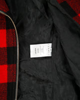 Sandro Women's Buffalo Plaid Wool Shearling Classic Biker Jacket - S