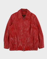 Vintage Y2K 00s Danier Women's Chateau Leather Moto Bomber Jacket - L