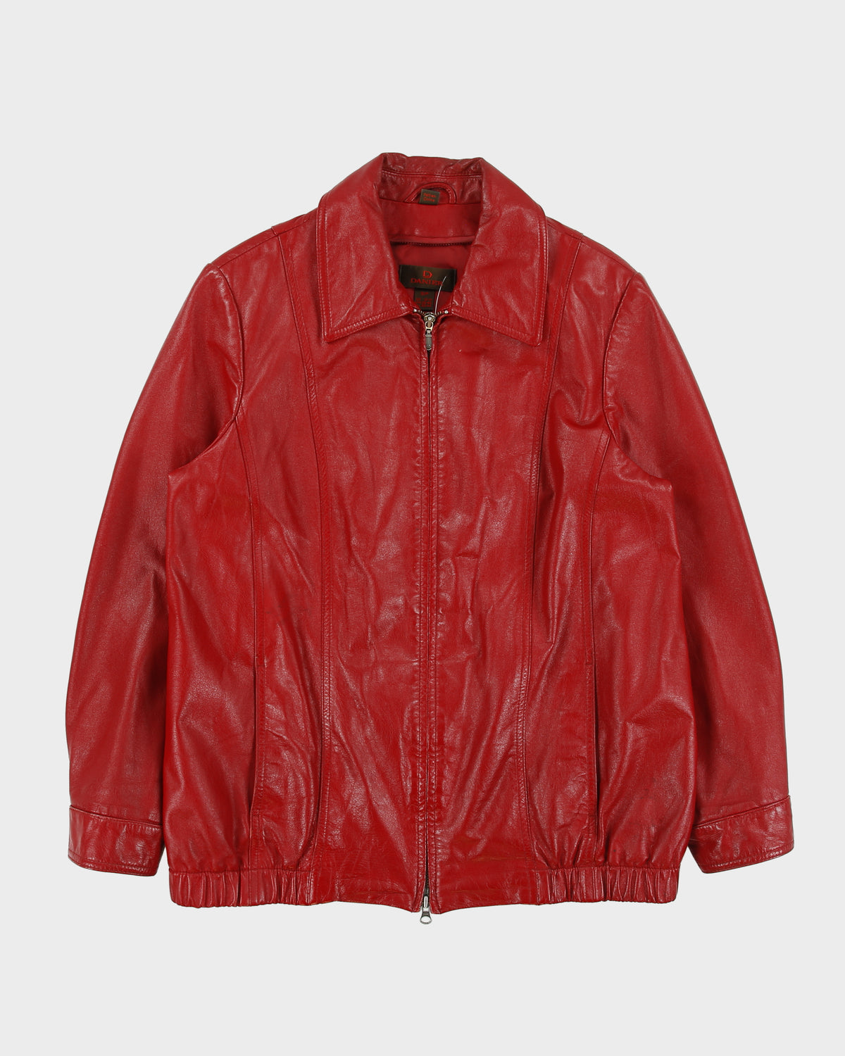 Vintage Y2K 00s Danier Women's Chateau Leather Moto Bomber Jacket - L