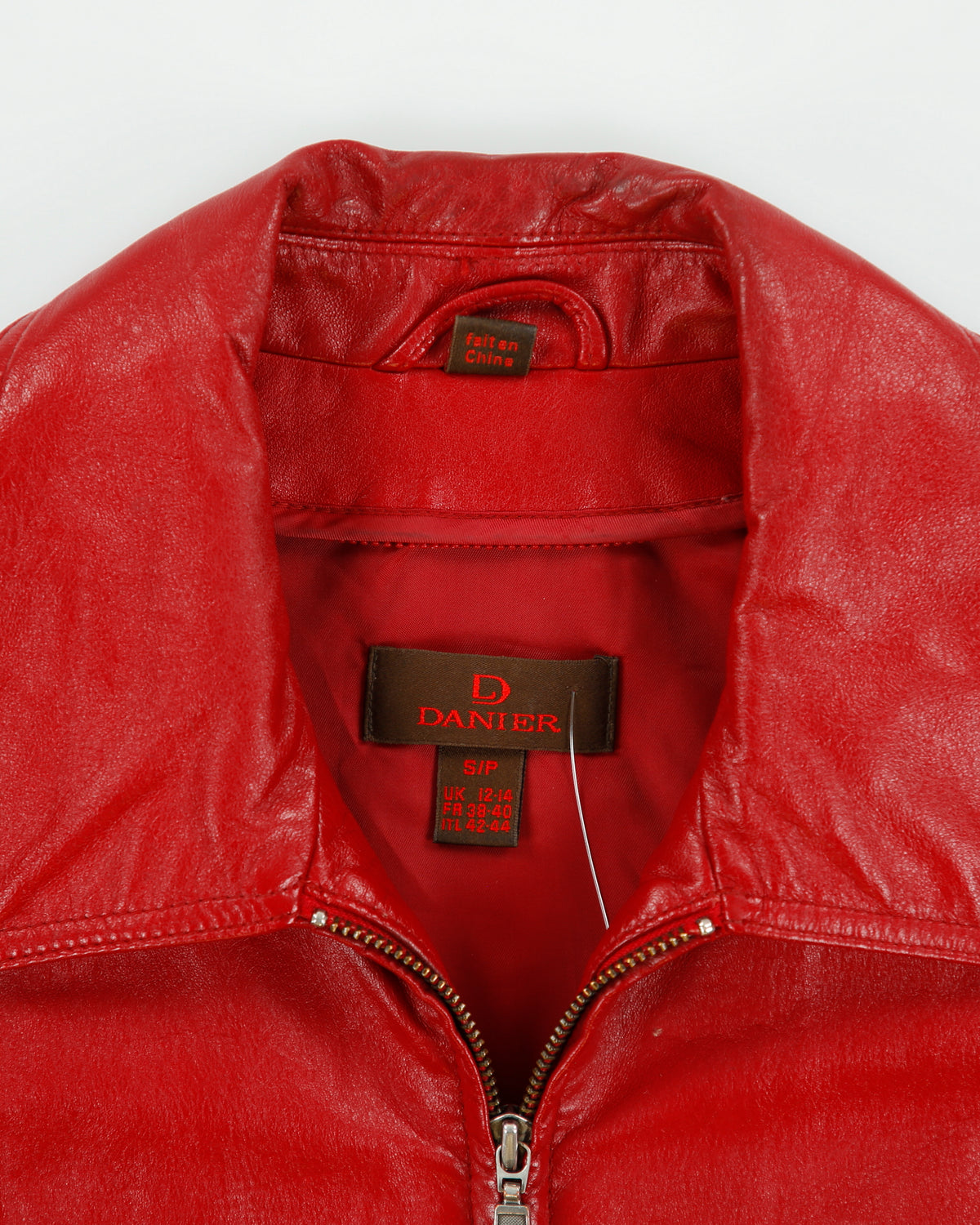 Vintage Y2K 00s Danier Women's Chateau Leather Moto Bomber Jacket - L