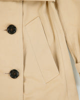Vintage Y2K 00s Burberry Women's Chelsea Heritage Nova Check Lined Made In England Canvas Mid-Length Double Breasted Trench Coat - XS
