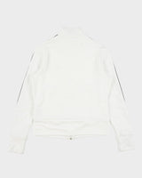 Vintage Y2K 00s Adidas Women's Deep Purple 3-Stripe Funnel-Neck Track Jacket - M