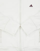 Vintage Y2K 00s Adidas Women's Deep Purple 3-Stripe Funnel-Neck Track Jacket - M