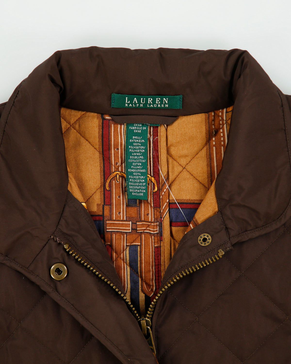 Vintage Y2K 00s Lauren Ralph Lauren LRL Women's Equestrian Lined Soft Shell Quilted Jacket - L