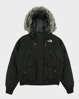 Vintage Y2K 00s The North Face Women's Hyvent Goose Down Faux Fur HyVent Bomber Jacket - S