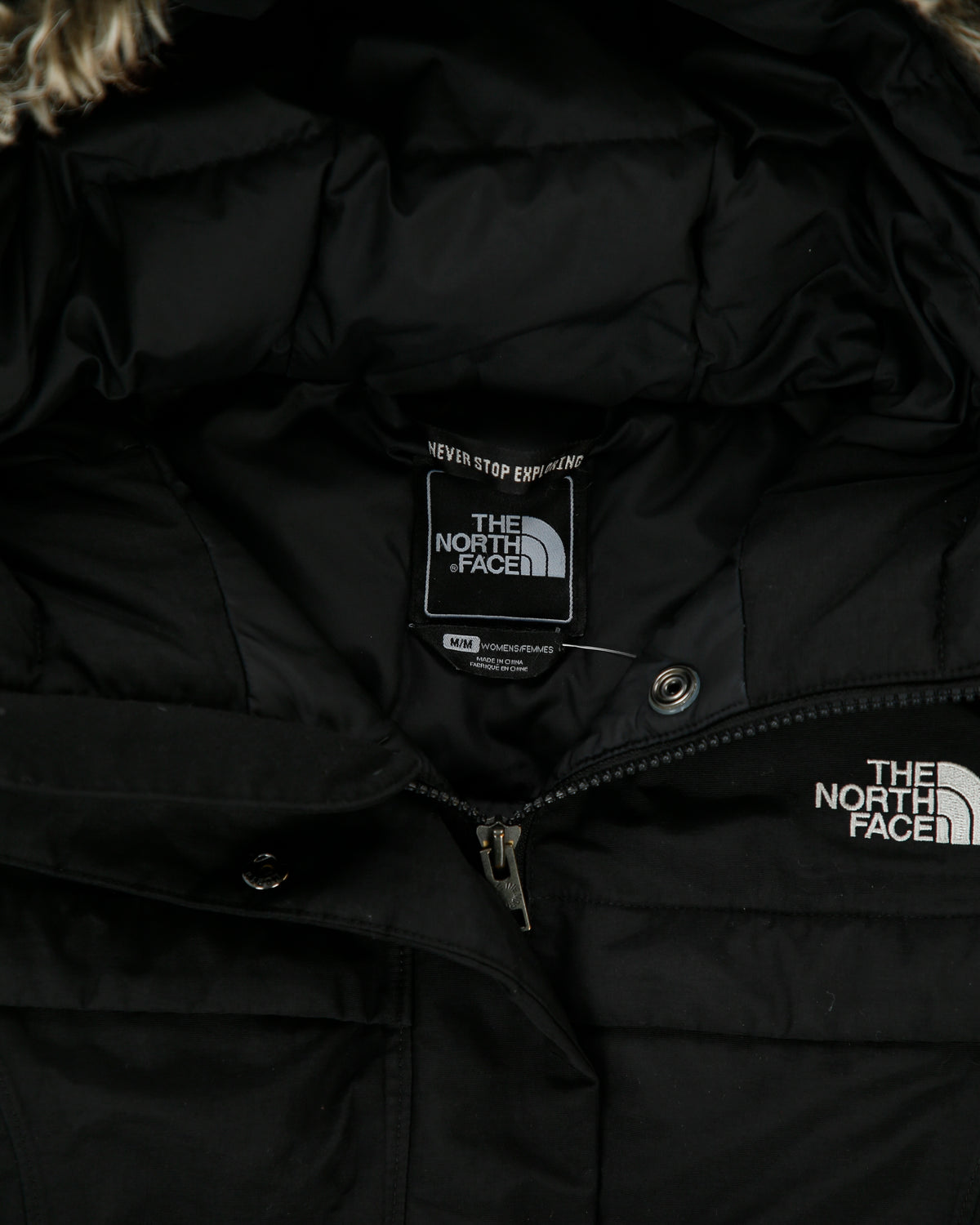 Vintage The North Face Women's 600-Fill Goose Down Faux Fur HyVent Arctic Parka - M