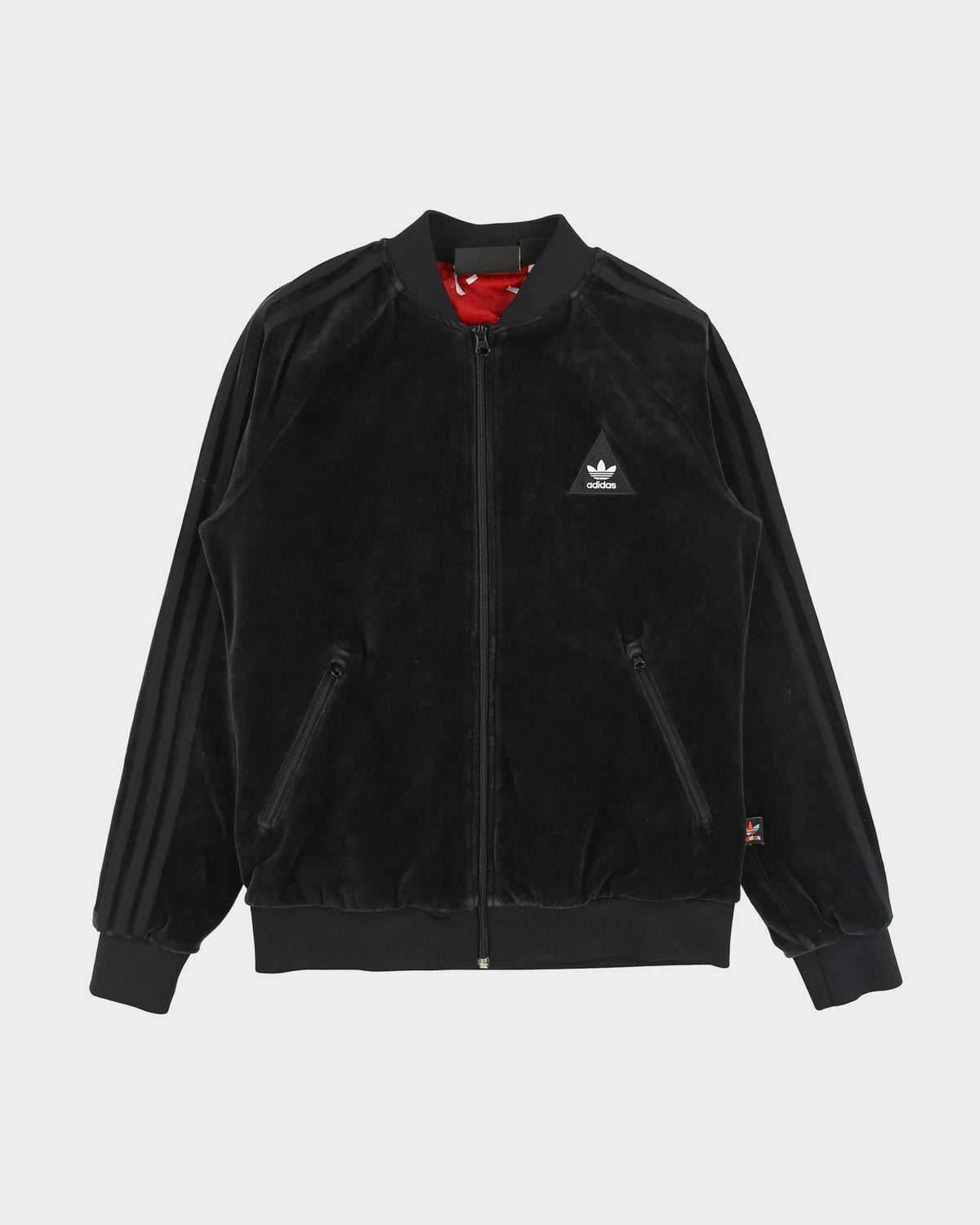 Adidas Originals x Pharrell Williams HU Velour Embroidered Women's Bomber Jacket - S