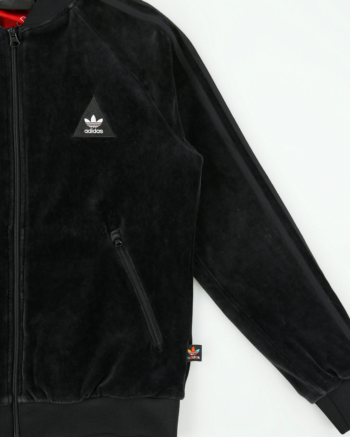Adidas Originals x Pharrell Williams HU Velour Embroidered Women's Bomber Jacket - S