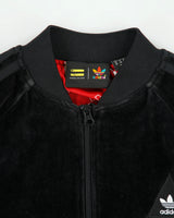 Adidas Originals x Pharrell Williams HU Velour Embroidered Women's Bomber Jacket - S