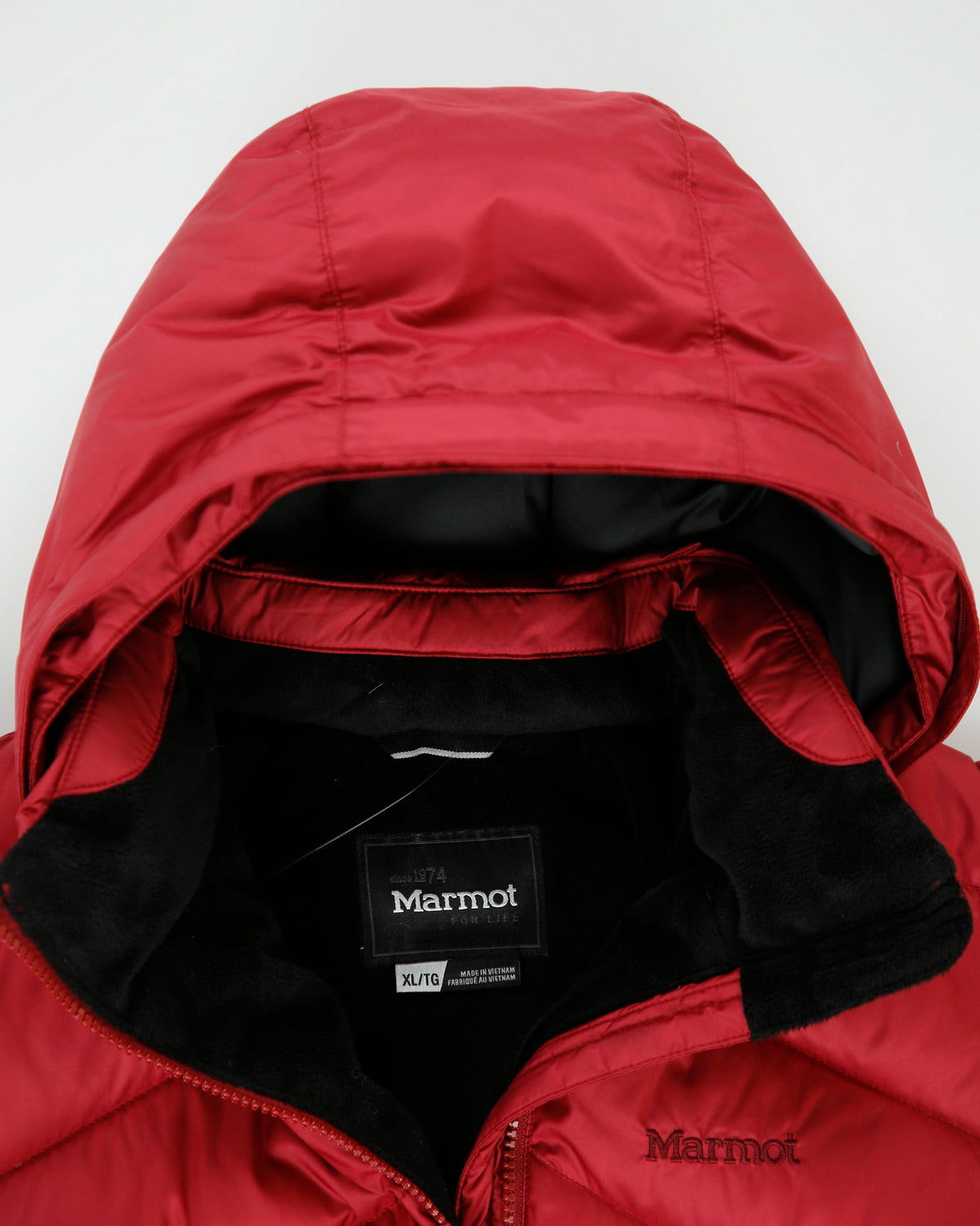 Vintage Marmot Women's Crimson 700 Fill Goose Down Faux Fur Parka - XL