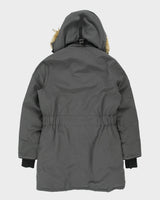 Canada Goose Women's Graphite 6550L Trillium Heritage Made In Canada 625 Fill Duck Down Mid-Length Parka - M