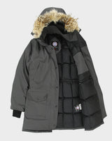 Canada Goose Women's Graphite 6550L Trillium Heritage Made In Canada 625 Fill Duck Down Mid-Length Parka - M
