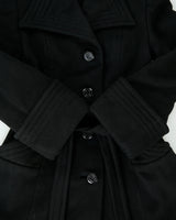 Vintage 1970s Monteselli France Women's Wool Union Made In Canada Belted Peak Lapel Over Coat - S