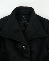 Vintage 1970s Monteselli France Women's Wool Union Made In Canada Belted Peak Lapel Over Coat - S