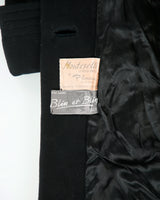 Vintage 1970s Monteselli France Women's Wool Union Made In Canada Belted Peak Lapel Over Coat - S