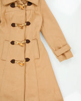 Vintage 1960s Niccolini Nicolette Women's Tan Wool Union Made In USA Duffel Coat - S