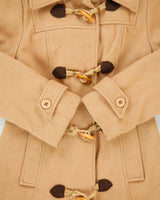 Vintage 1960s Niccolini Nicolette Women's Tan Wool Union Made In USA Duffel Coat - S