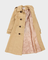 Vintage 1960s Niccolini Nicolette Women's Tan Wool Union Made In USA Duffel Coat - S