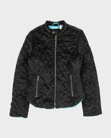 Vintage Y2K 00s Diesel Padded Quilted Velour Satin Lined Jacket - M
