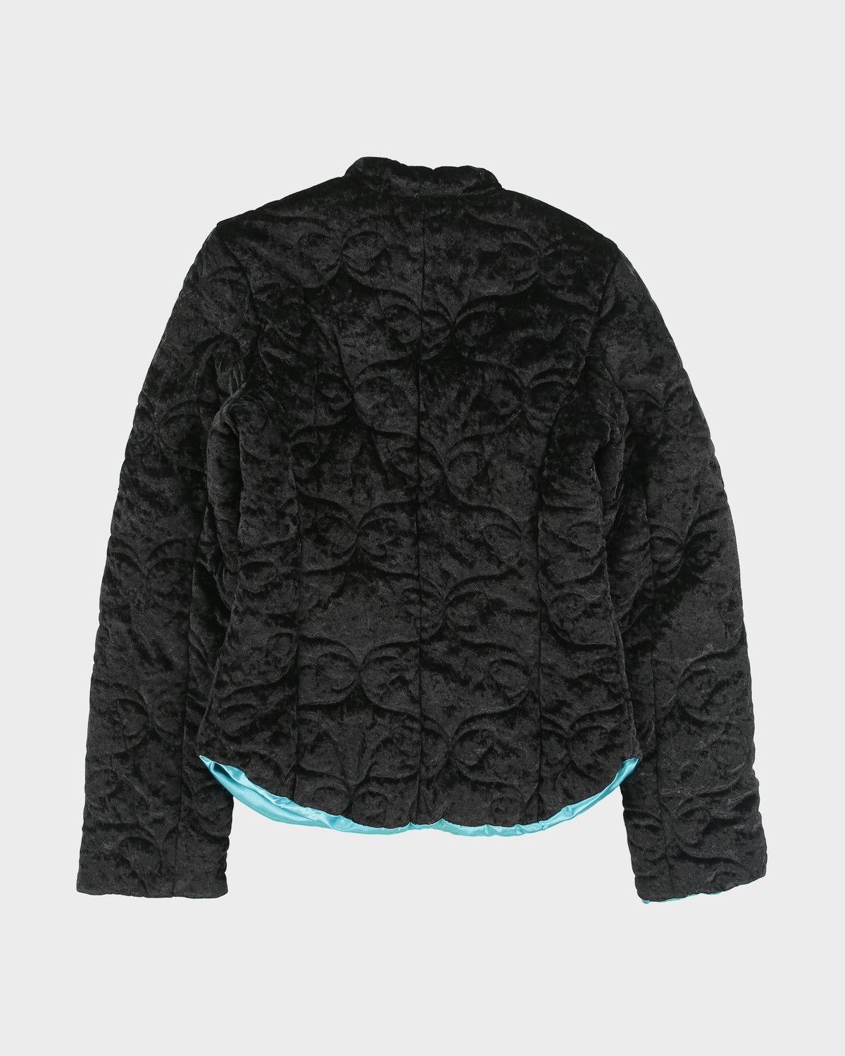 Vintage Y2K 00s Diesel Padded Quilted Velour Satin Lined Jacket - M