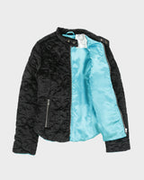 Vintage Y2K 00s Diesel Padded Quilted Velour Satin Lined Jacket - M