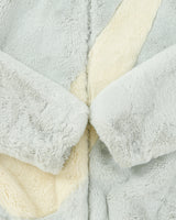 Nike Sportswear Women's Baby Blue Oversized Swoosh Faux Fur Jacket - S