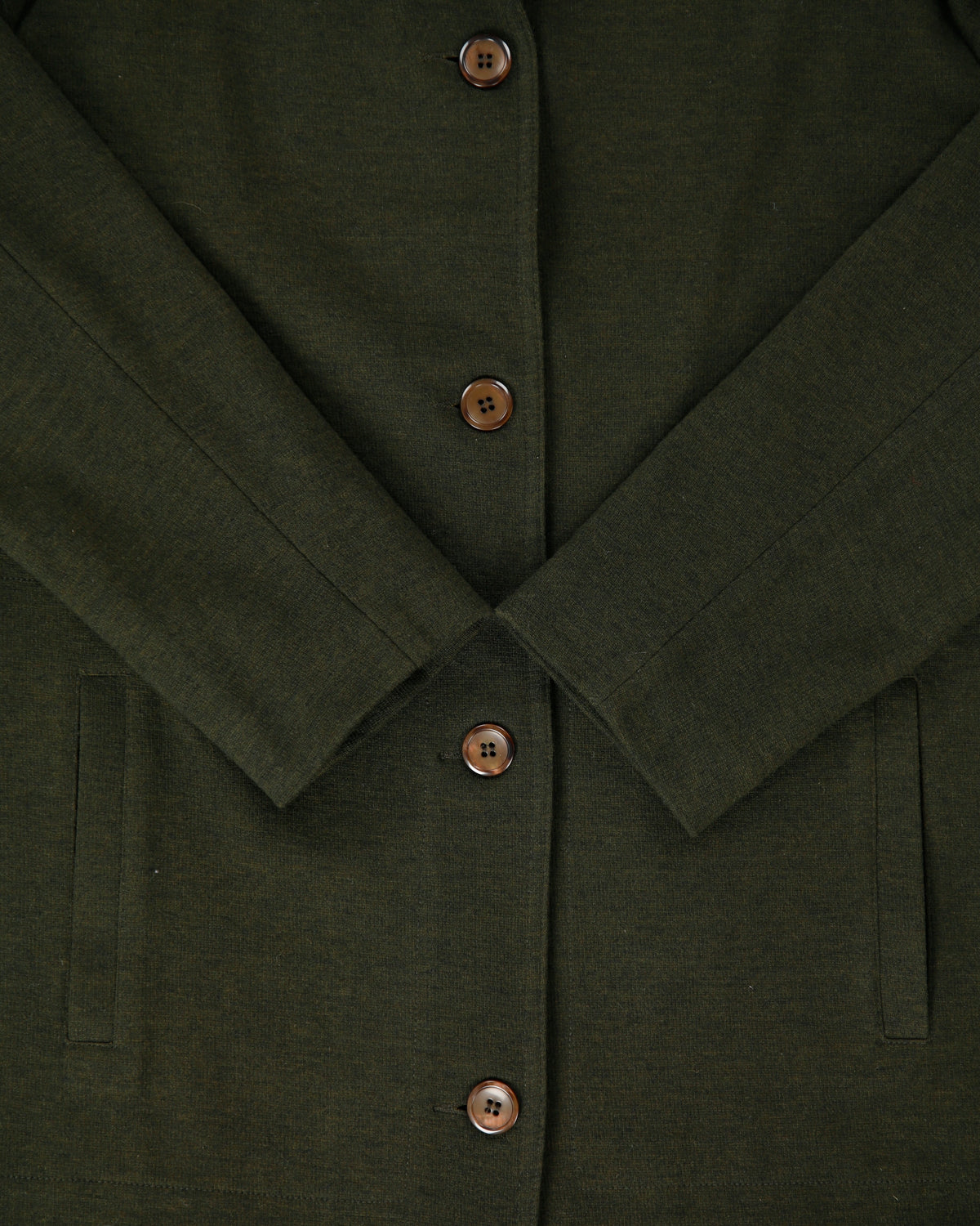 Vintage Fall 1999 Poor Boy Dark Green Women's Wool Blend Made In Canada Mid Length Overcoat - M