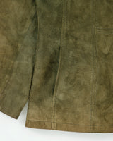 Vintage Y2K 00s Danier Women's Olive Suede Button-Up Jacket - M