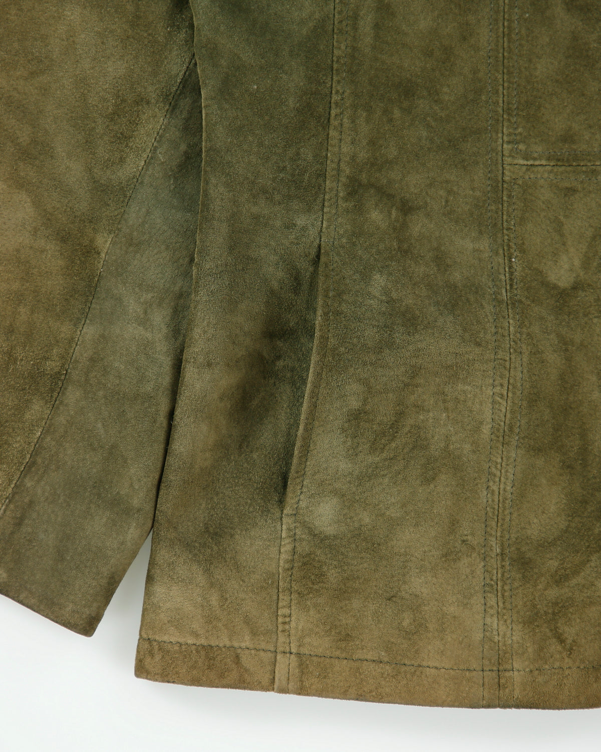 Vintage Y2K 00s Danier Women's Olive Suede Button-Up Jacket - M