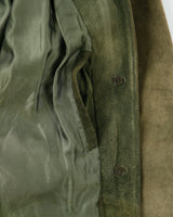 Vintage Y2K 00s Danier Women's Olive Suede Button-Up Jacket - M