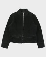 Vintage Y2K 00s Suzy Women's Suede Cafe Racer Moto Jacket - XL