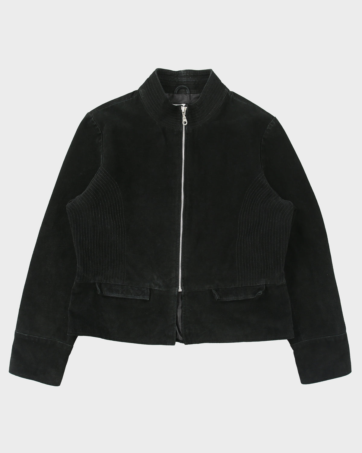 Vintage Y2K 00s Suzy Women's Suede Cafe Racer Moto Jacket - XL